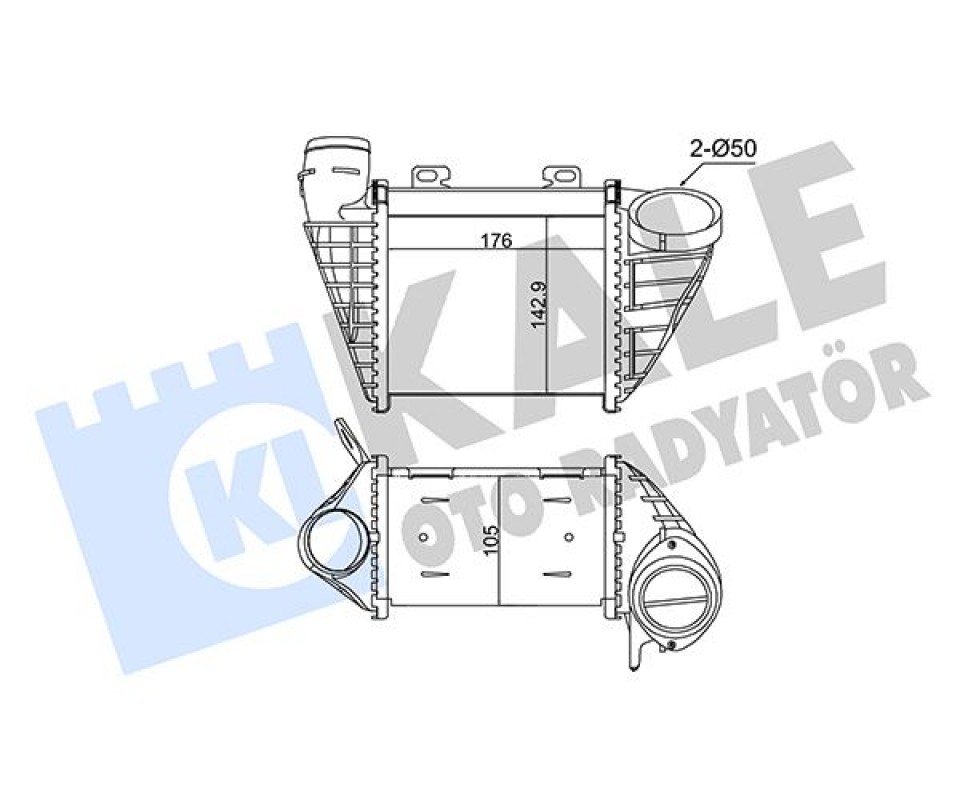 İNTERCOOLER VOLKSWAGEN GOLF III-GOLF IV-VENTO 1.9 TDI 93 >97
