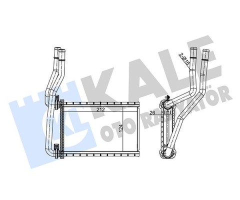 KALORİFER RADYATÖRÜ SUZUKI SX4 1.6L M16A RW415 05-> 1.6L D16AA AKK416D 14-> / SWIFT 1.3L 1.5L M13A M 15A RS413 RS415 MACAR 05-> 1.2L K12B AZG412 12-> / FIAT SEDICI 06-> - ALEMİNYUM