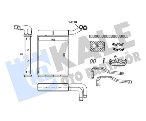 KALORİFER RADYATÖRÜ BRAZING CITROEN C5 04>08 PEUGEOT P407 04>10