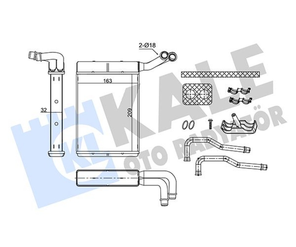 KALORİFER RADYATÖRÜ BRAZING CITROEN C5 04>08 PEUGEOT P407 04>10