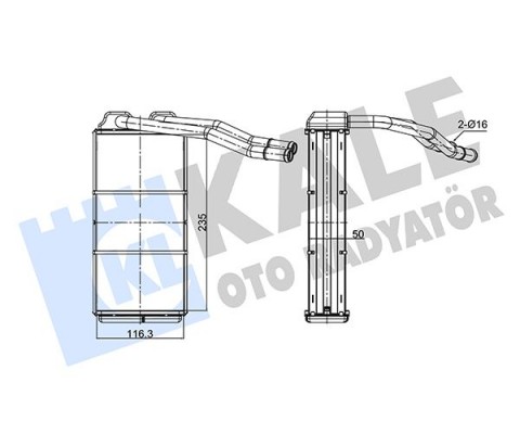 KALORIFER RADYATORU 18 K4F - 20 T2N FREELANDER I L314 98>06