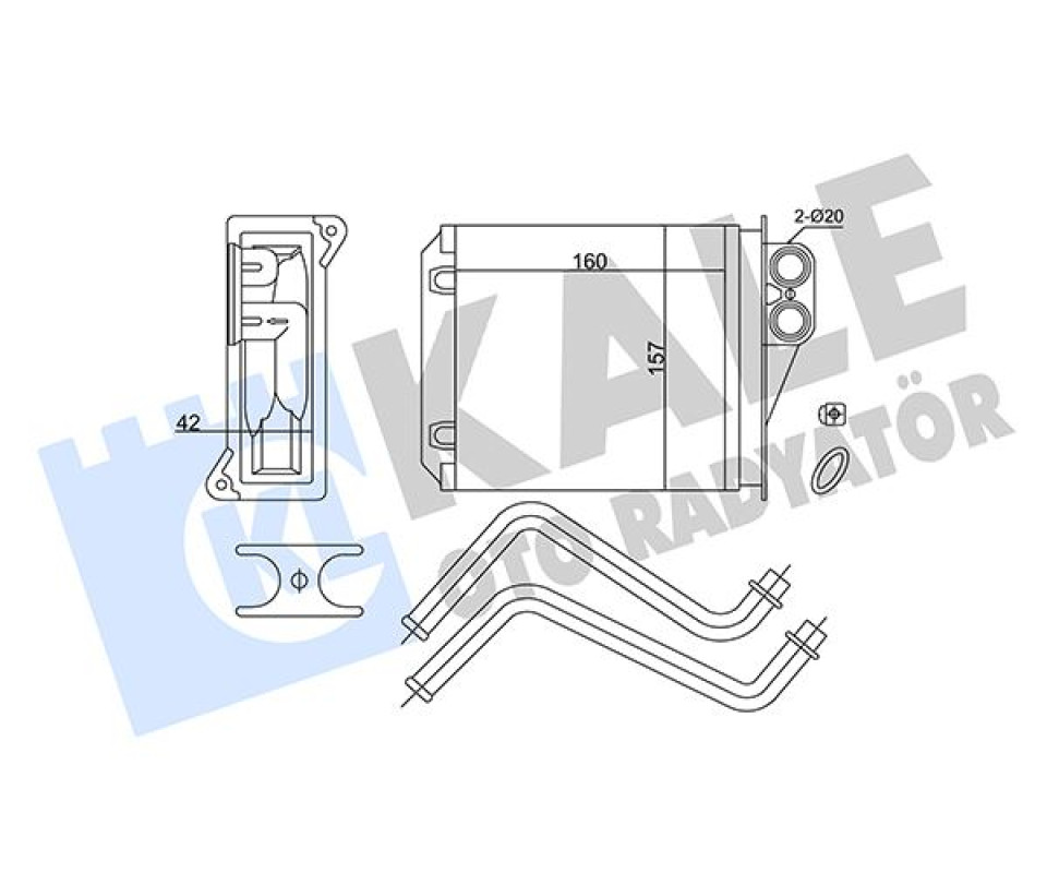 KALORIFER RADYATORU ARKA MERCEDES SPRINTER B906 06> . VW CRAFTER 30-35-50 06>