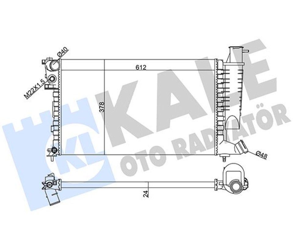 RADYATÖR AL/MKNK XSARA 1.4-1.6-1.8-2.0 98 >00-ZX92 >-PEUGEOT 306 1.4-1.6-1.8 97 >98