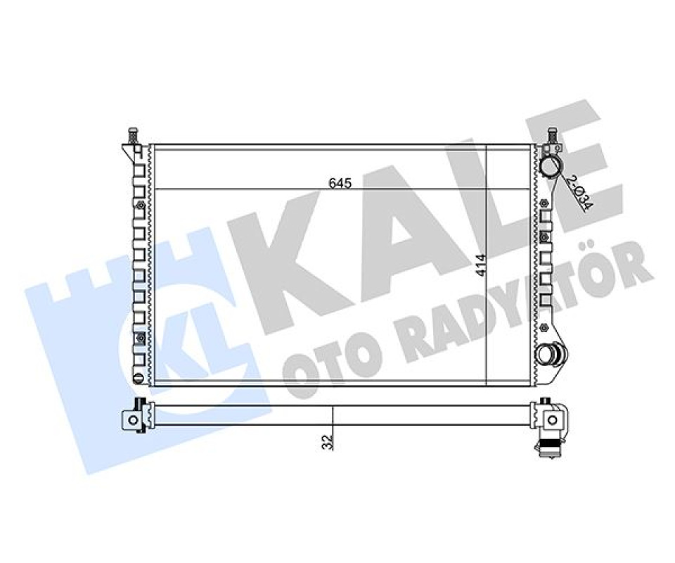 RADYATÖR FIAT DOBLO RADYATÖR AL/MKNK 645X414X32