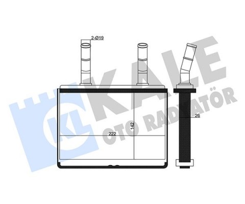 KALORİFER RADYATÖRÜ HYUNDAI STAREX 2.5L D4BH. 4D56 TC TCI 04-10 H100 2.5L D4BH Kamyonet 04-12 / KIA BONGO K2500 2.5L D4BH TCİ 03-> - ALEMİNYUM
