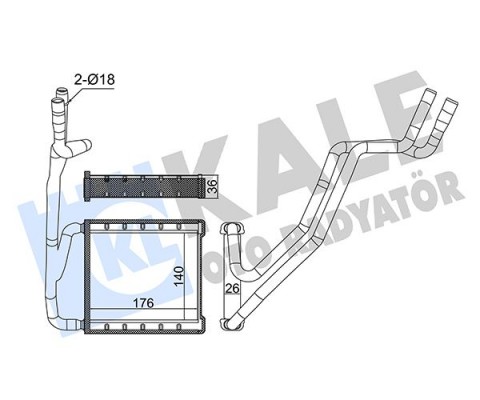 KALORİFER RADYATÖRÜ FORD FİESTA-COURİER-PUMA 18>