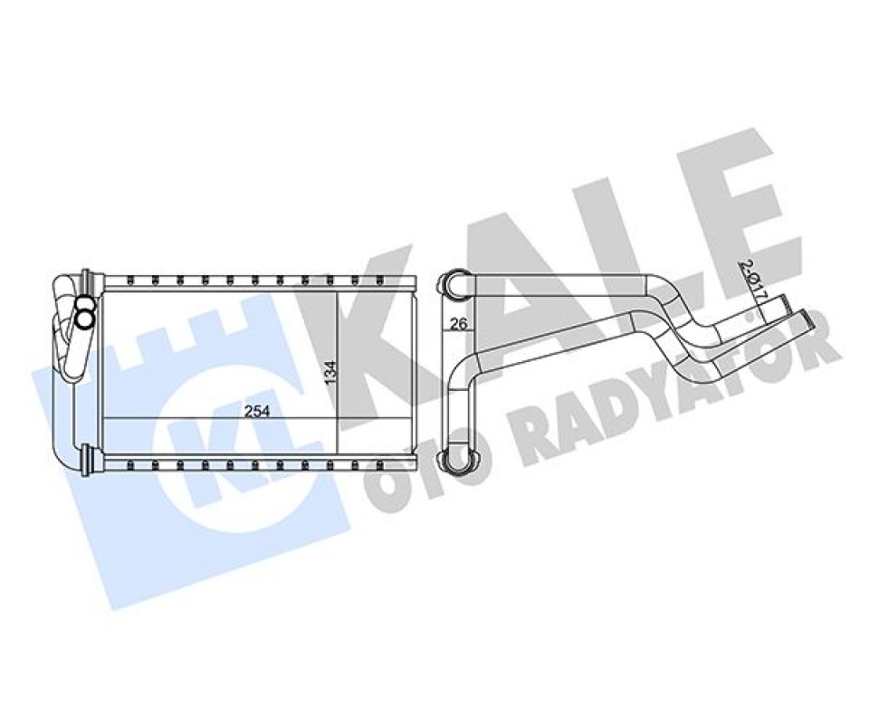 KALORİFER RADYATÖRÜ HONDA CIVIC 1.6L R16A2 FD6 VTEC SEDAN 06-11 1.8L R18A2 FD7 SEDAN 06-11 1.3L HY BRID LDA2 FD3 06-> - ALEMİNYUM