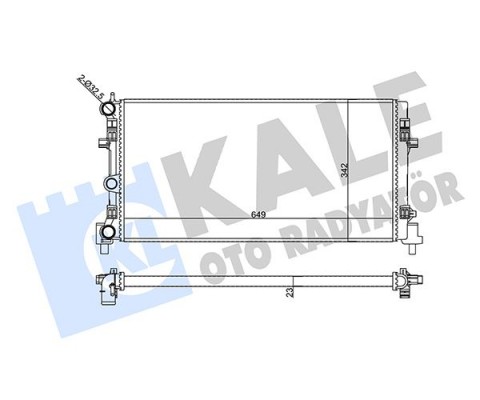 SU RADYATÖRÜ AUDI A1 10 >SEAT IBIZA IV-TOLEDO IV 08 >SKODA FABIA II-RAPID-ROOMSTER 06 >VW POLO 09 > 1.2 1.6 1.9TDI 1.2 1.4TSI 1.2TFSI MT MEKANİK 649x342x23 6R0121253N-6RF121253