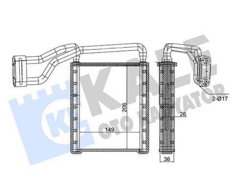 KALORİFER RADYATÖRÜ FORD TRANSİT-CUSTOM 14> ARKA TARAF ARKA