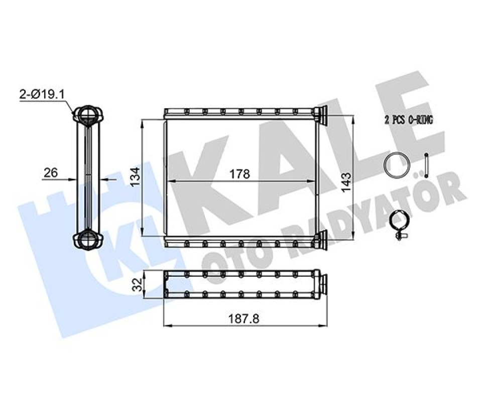 KALORİFER RADYATÖRÜ RENAULT CLIO V 19> CAPTUR II 20> 134X167.5X26