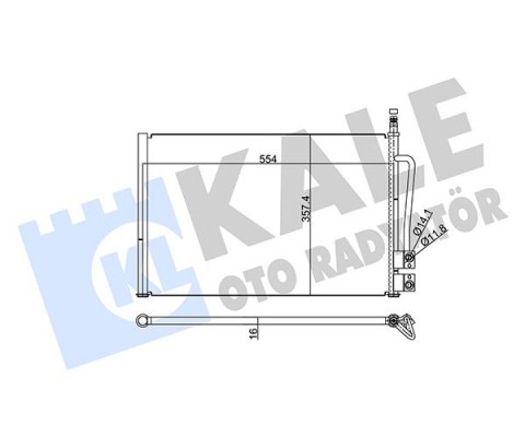 KLİMA RADYATÖRÜ FORD FİESTA-FUSİON 02> 1.4 ZETEC-TDCİ