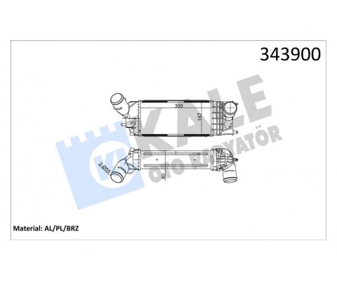 TURBO RADYATÖRÜ INTERCOOLER CITROEN C5 Hdi 05 > AL/PL/BRZ 300x147x76