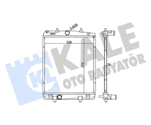 x RADYATÖR P107-C1 DV4TD 1.4HDI 8V-TOYOTA AYGO D4D MEKANİK 375x328x16 AL-PL-BRZ
