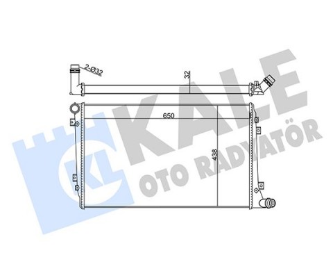 SU RADYATÖRÜ AUDI A3-SEAT ALTEA-LEON-TOLEDO III-SKODA OCTAVIA II-SUPERB II-VW CADDY III-GOLF V-JETTA III-PASSAT-TOURAN 1.9/2.0TDI 04-13 MT AC NAC BRAZING 650x438x32 1K0121251AN-3C0121253AK