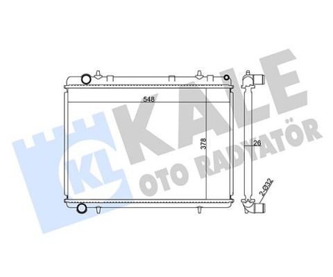 SU RADYATÖRÜ PEUGEOT 307-CITROEN C4 1.6HDI 2.0 16V 04 > MT AC NAC BRAZING 378x548x26