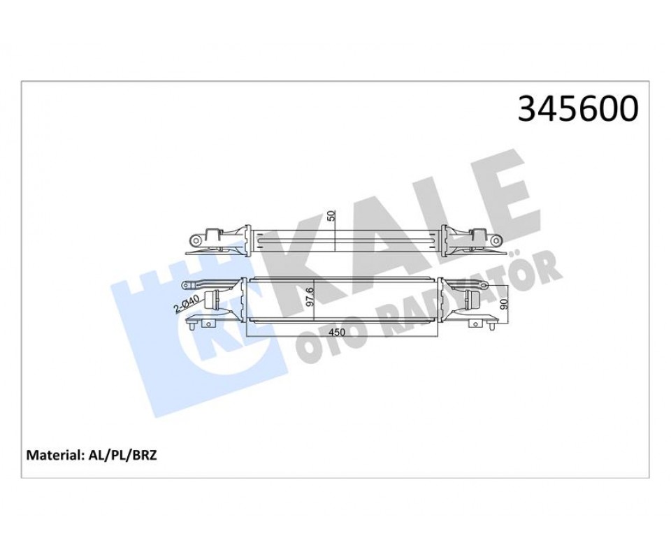 TURBO RADYATÖRÜ INTERCOOLER CORSA D AL/PL/BRZ 450x97x52