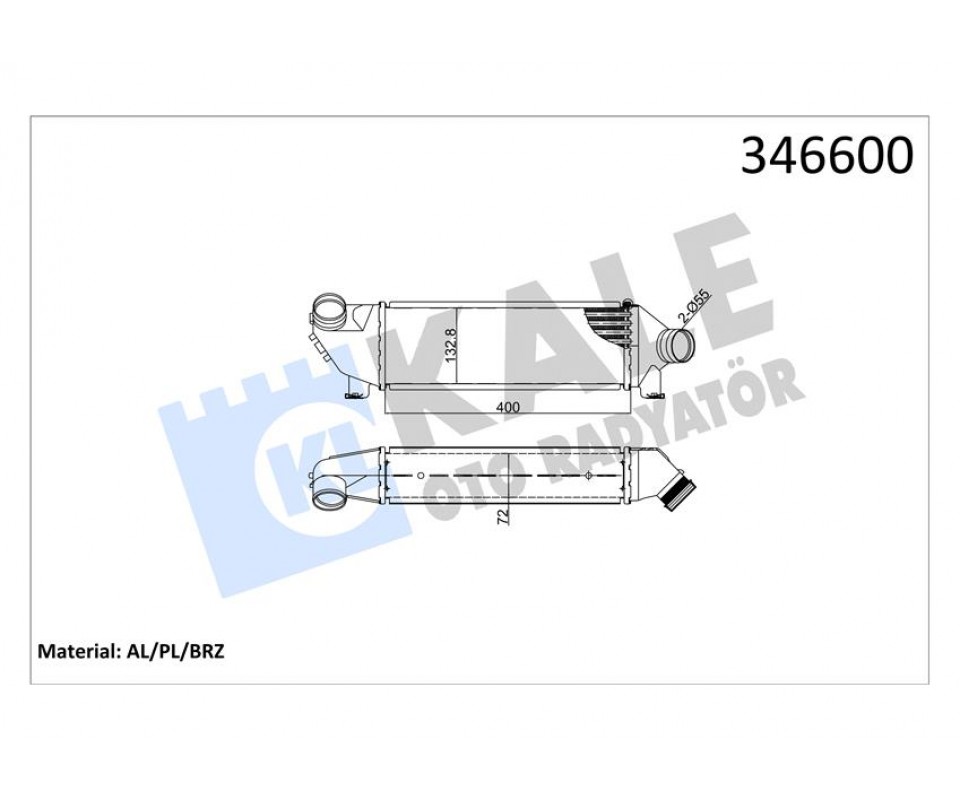 TURBO RADYATÖRÜ FORD TRANSİT 01> 2.0 TDCİ ÖNDEN ÇEKER