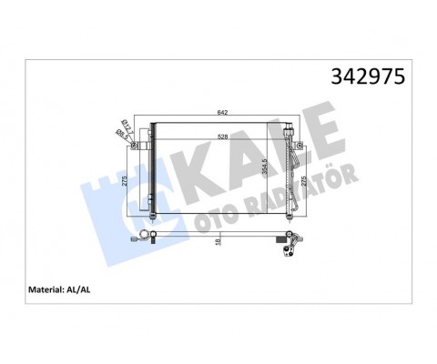 KLİMA RADYATÖRÜ KONDENSER HYUNDAI GETZ 1.5L D3FA D4FA CRDi 02-10