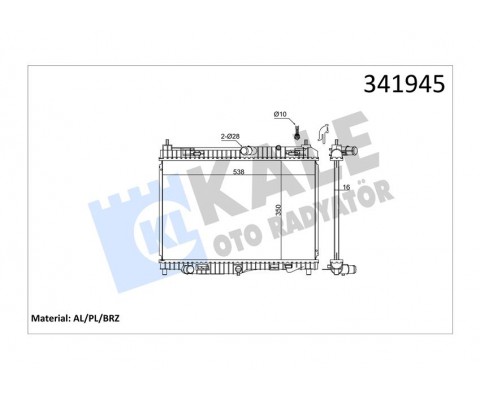 SU RADYATÖRÜ FORD BMAX-ECOSPORT-FİESTA-COURİER 13> 1.5-1.6 TDCİ 1.5TDCI 1.6TDCI 14> 350 558 18