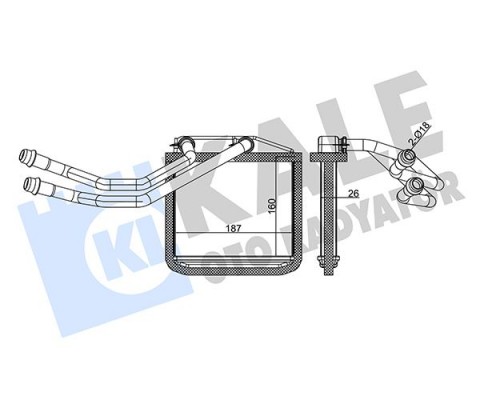 KALORİFER RADYATÖRÜ CORSA D 06> CORSA E 14> ADAM 14> MITO-DOBLO III-LINEA-FIORINO-PRATICO- GRANDE PUNTO 1.2-1.3-1.4 BORULU TİP