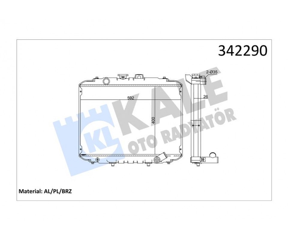 RADYATÖR HYUNDAI HYUNDAI HYUNDAI H100 BOX-BUS-L300 BOX-BUS AL-PL-BRZ