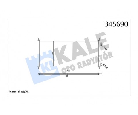 KLIMA RADYATORU KONDANSER TRANSIT V184 2.0TDCI 2.4 TDCI 00>06