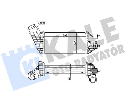 TURBO RADYATÖRÜ INTERCOOLER FORD TRANSİT 06> 2.2-2.4 TDCİ 96641-1376241-6C119L440AB