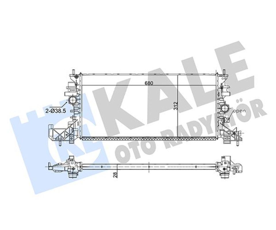 RADYATÖR AL/BRZ OPEL ASTRA K B16 1.0 1.2 1.4 1.6 Turbo 1.5CRDI 1.6CDTI 15 > MT
