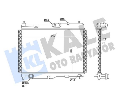 SU RADYATÖRÜ FORD FIESTA-ECOSPORT 17> 1.0 ECOBOOST GN118005CB-GN118005CC-GN118005CD