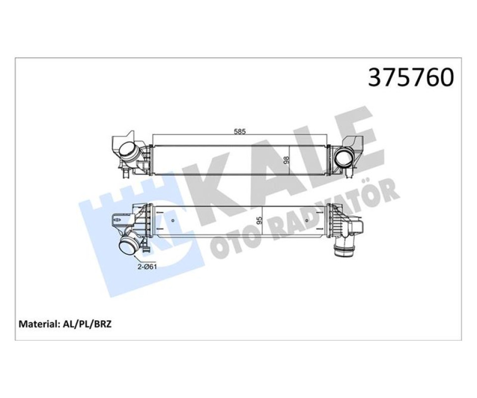 TURBOSARJ RADYATORU BMW F40 F52 F44 F45 F46 F48 F49 F39 . MINI F54 F55 F56 F57 F60