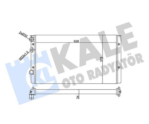 RADYATÖR VOLKSWAGEN GOLF III-LUPO RADYATÖR AL/MKNK 628X378X34