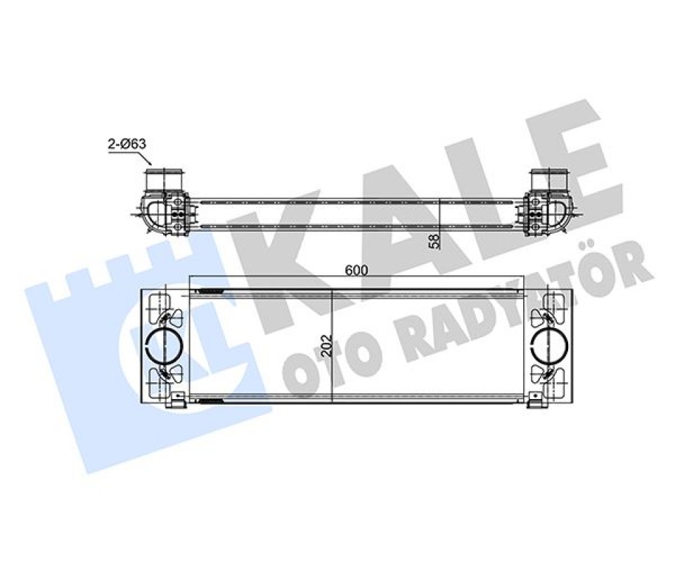 TURBO RADYATÖRÜ INTERCOOLER FORD TRANSİT 06> 2.2 TDCİ-3.2 TDCİ