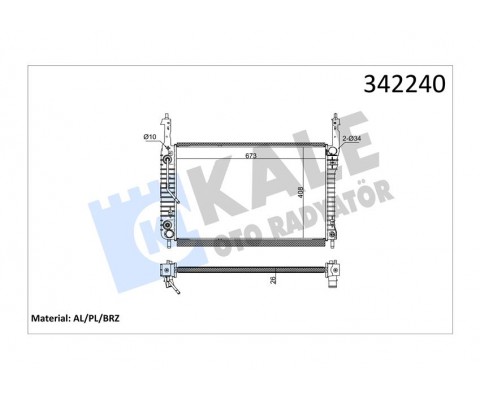 RADYATÖR OPEL ANTARA CHEVROLET CAPTİVA 2.0 CDTİ 06> AL-PL-BRZ