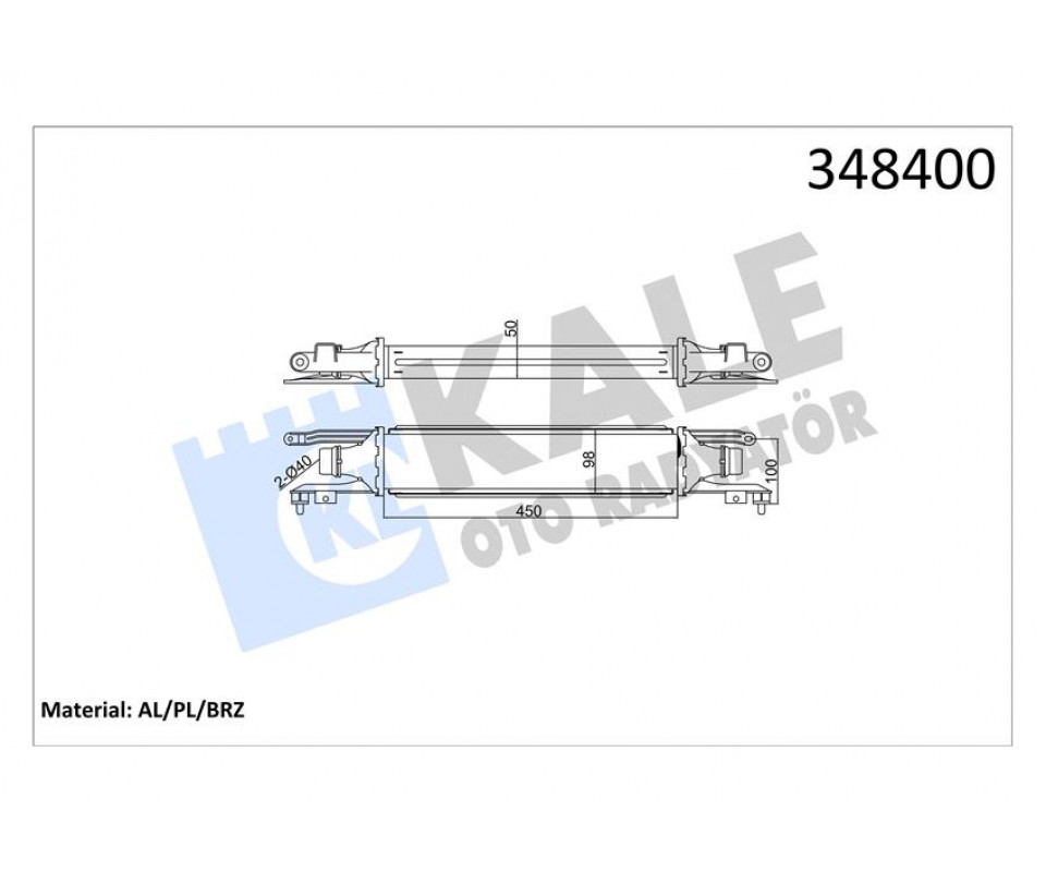 TURBO RADYATÖRÜ INTERCOOLER CORSA D AL/PL/BRZ 450x97x52