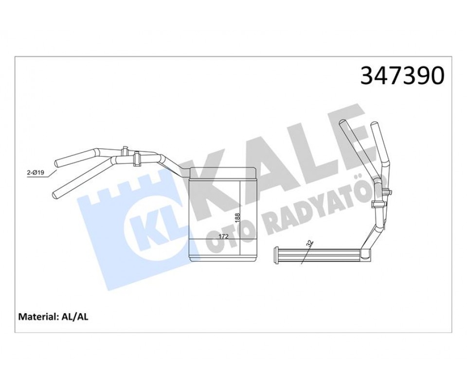 KALORİFER RADYATÖRÜ FORD FOCUS-C MAX 04>BENZİNLİ/DİZEL VOLVO C30 C70 II S40 II V50 06>12