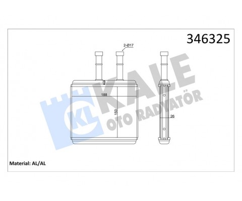 KALORİFER RADYATÖRÜ CHEVROLET AVEO 06-> / KALOS 05-> - ALEMİNYUM