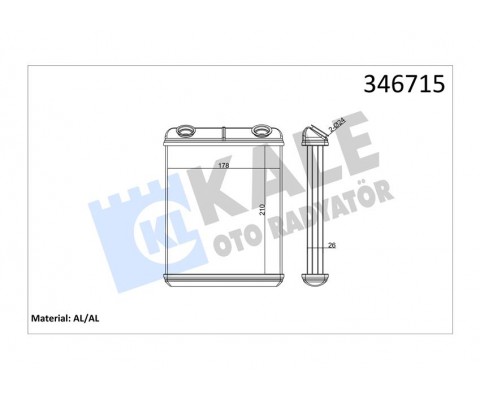 KALORİFER RADYATÖRÜ BRAZİNG LAGUNA II AC KLİMASIZ 210x184x26