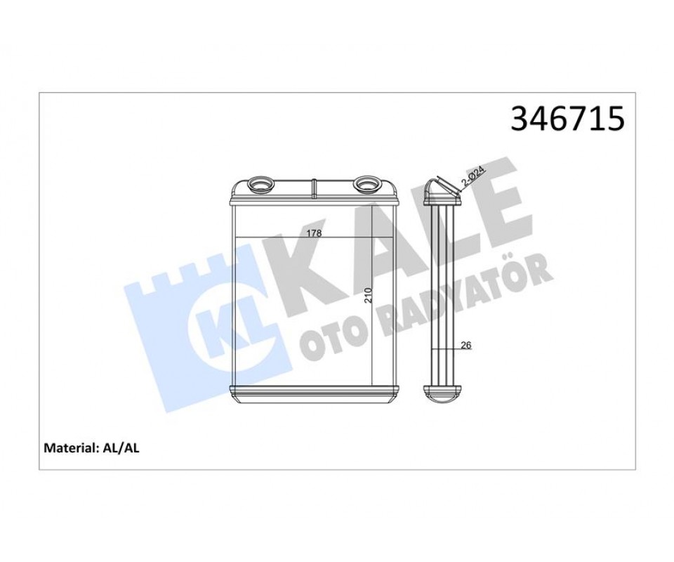 KALORİFER RADYATÖRÜ BRAZİNG LAGUNA II AC KLİMASIZ 210x184x26