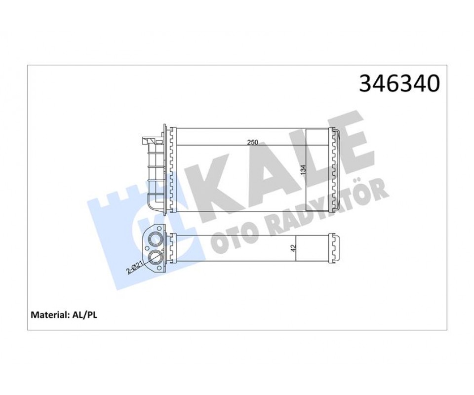 KALORİFER RADYATÖRÜ BRAVO 95-01 BRAVA 95-01 MAREA 96-02 250x140x42