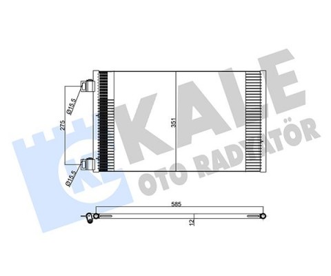 KLIMA RADYATORU MERCEDES CITAN W415 12> . RENAULT KANGOO II 08>