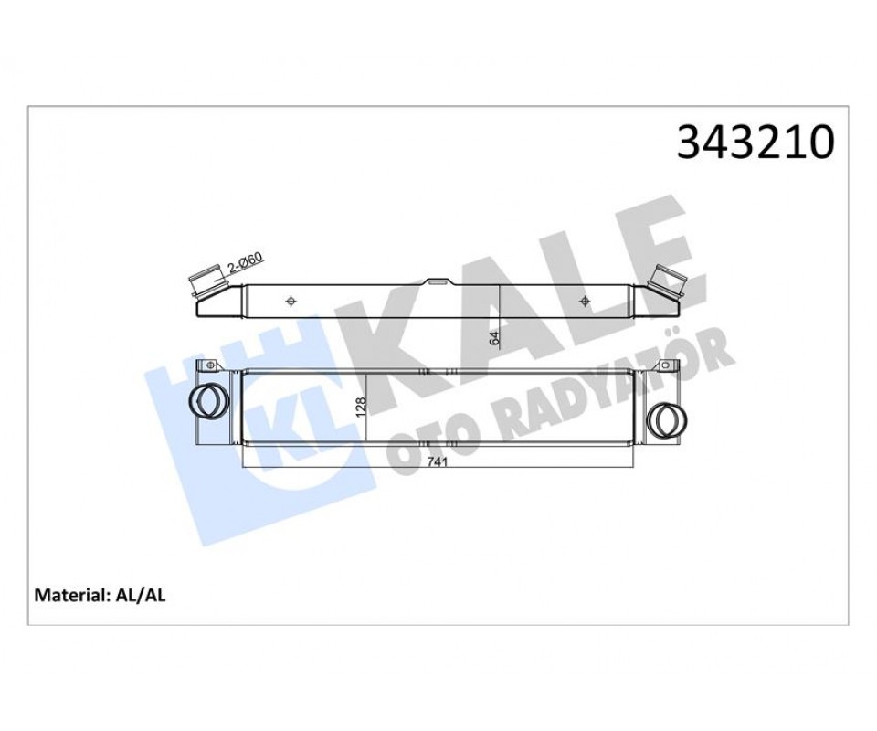 TURBO RADYATÖRÜ INTERCOOLER DUCATO-BOXER-JUMPER 2.2-2.3-3.0 D 06 > 740x127x50