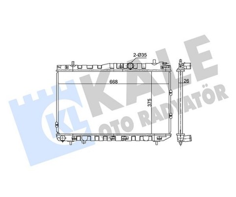 RADYATÖR KIA CERATO 1.5CRDI 05> MT BRAZING 375X668X26 SU RADYATÖRÜ