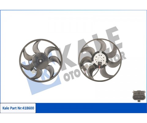 FAN MOTORU PERVANELİ OPEL ASTRA H 04 > ZAFIRA 05 > 250W-390mm