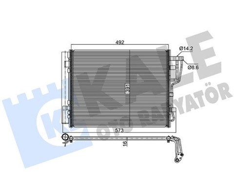 KLİMA RADYATÖRÜ KONDENSER HYUNDAI İ30 1.6L D4FB CRDi dizel 16v 07-11 / KIA CEED 1.6L D4FB CRDi 07- 11