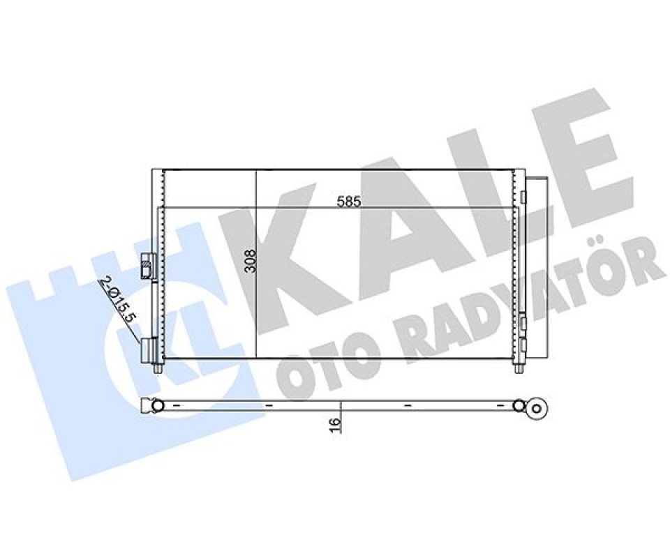 KLİMA RADYATÖRÜ KONDENSER FIAT DOBLO 01>IDEA 04>PUNTO 03> LANCIA YPSILON 06>11 1.2 1.3JTD 1.4 1.9JTD