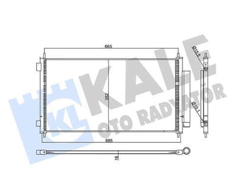 KLİMA RADYATÖRÜ KONDENSER HONDA CR-V 2.0L R20A2 RE5 kasa 07-12