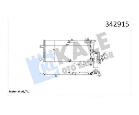 KLİMA KONDENSERİ OPEL COMBO TOUR-BOX-CORSA C AL-AL