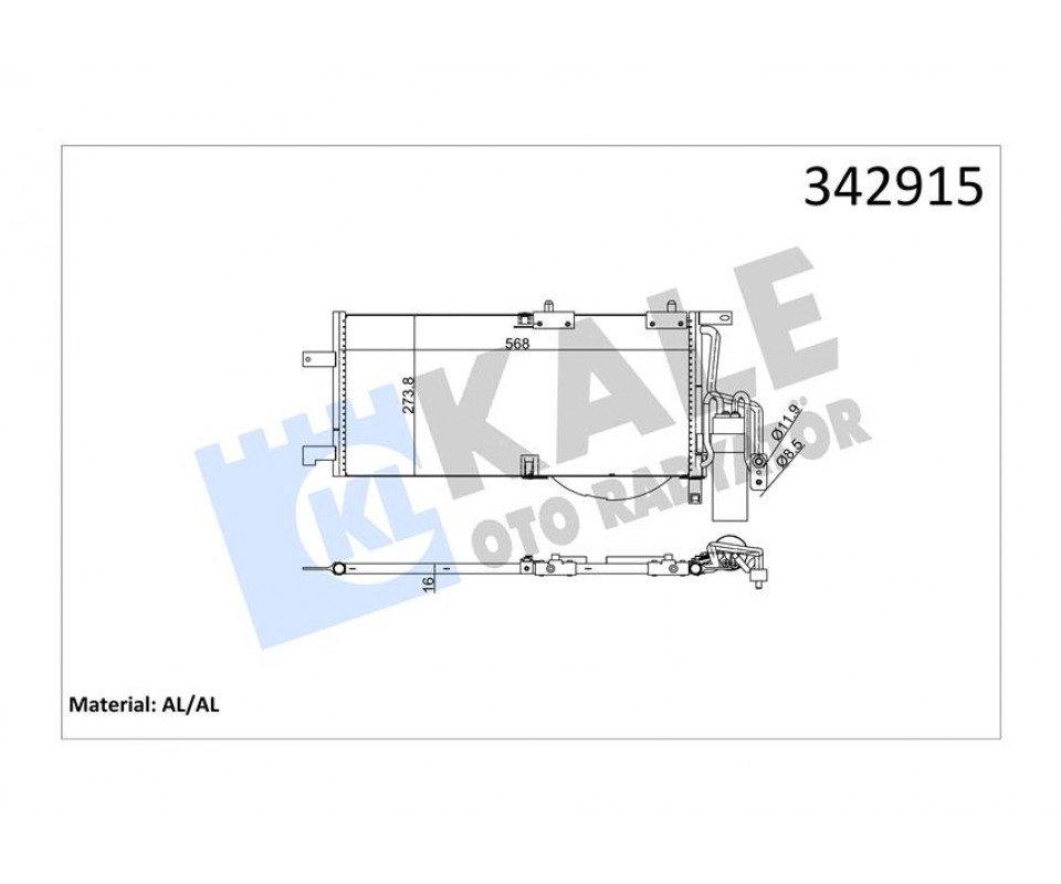 KLİMA KONDENSERİ OPEL COMBO TOUR-BOX-CORSA C AL-AL