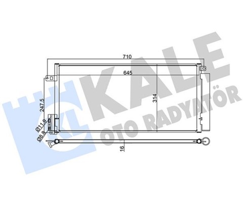 KLIMA RADYATORU OPEL CORSA D-COMBO 06> FIAT GRANDE PUNTO-BRAVO II-LINEA 1.3-1.7 CDTI-MTJ 1.6T AL/AL 625x295x16
