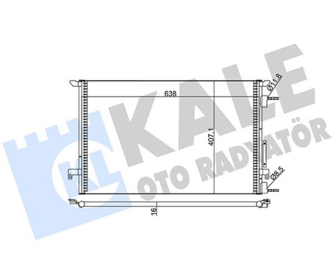 KLİMA RADYATÖRÜ KONDANSATÖR OPEL VECTRA C 02> AL/AL 688x668x16